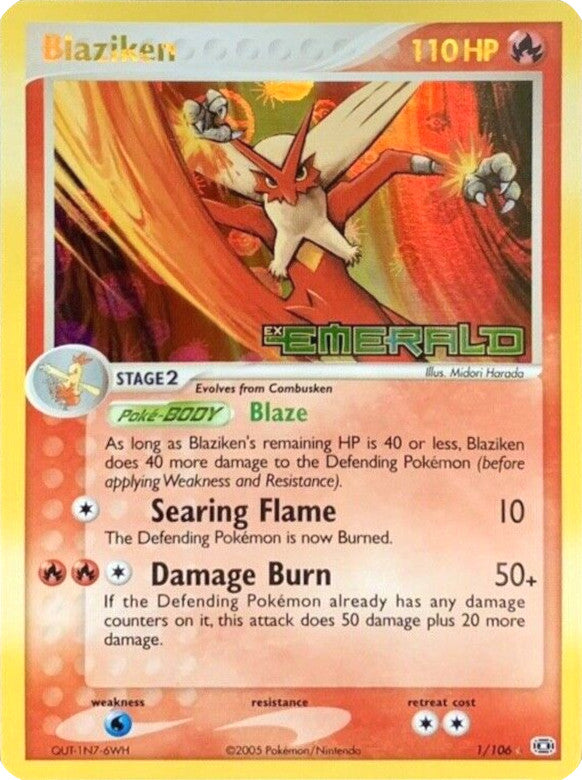 Blaziken (1/106) (Stamped) [EX: Emerald] | Shuffle n Cut Hobbies & Games