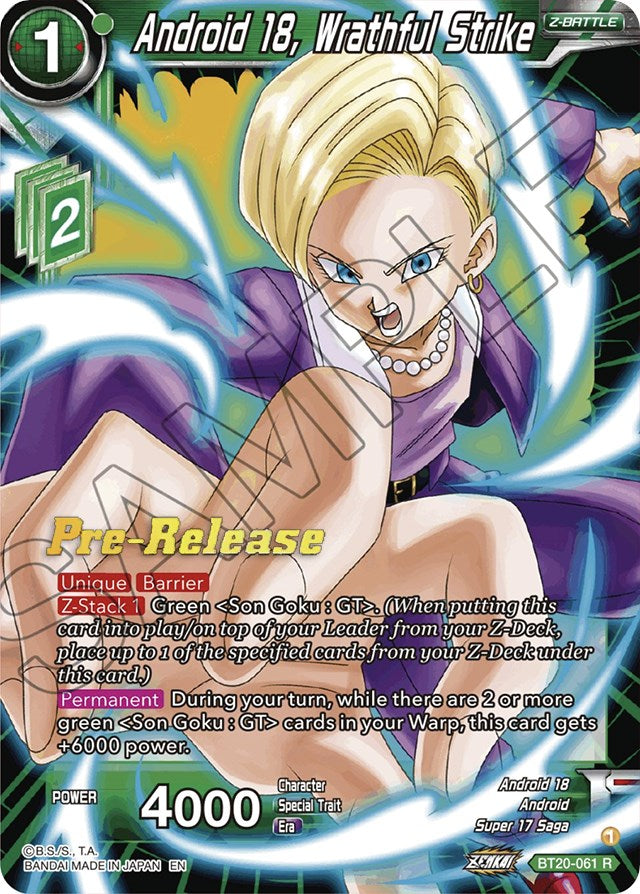 Android 18, Wrathful Strike (BT20-061) [Power Absorbed Prerelease Promos] | Shuffle n Cut Hobbies & Games