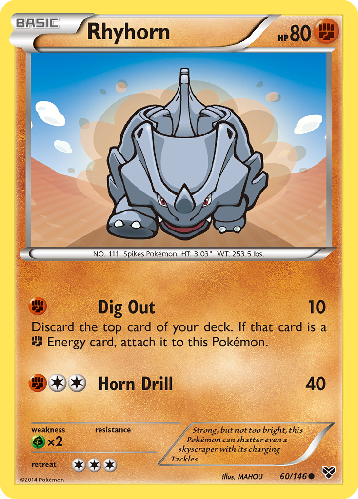 Rhyhorn (60/146) [XY: Base Set] | Shuffle n Cut Hobbies & Games