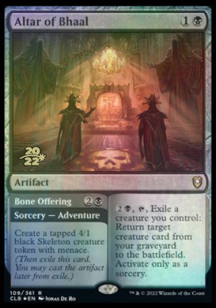 Altar of Bhaal // Bone Offering [Commander Legends: Battle for Baldur's Gate Prerelease Promos] | Shuffle n Cut Hobbies & Games