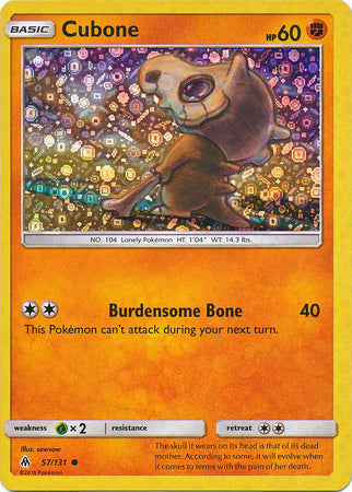 Cubone (57/131) (General Mills Promo) [Sun & Moon: Forbidden Light] | Shuffle n Cut Hobbies & Games