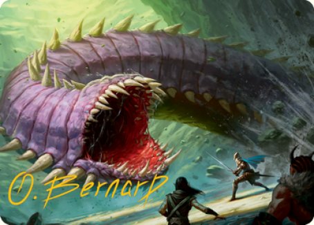 Purple Worm Art Card (Gold-Stamped Signature) [Dungeons & Dragons: Adventures in the Forgotten Realms Art Series] | Shuffle n Cut Hobbies & Games