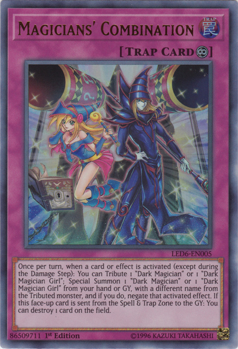 Magicians' Combination [LED6-EN005] Ultra Rare | Shuffle n Cut Hobbies & Games