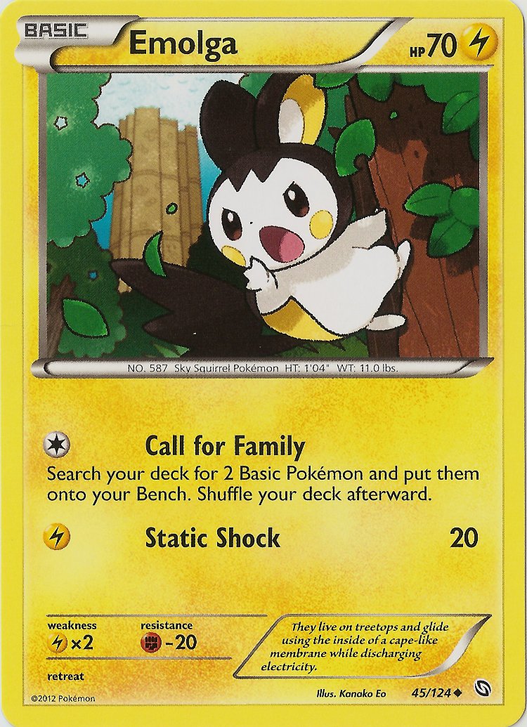 Emolga (45/124) [Black & White: Dragons Exalted] | Shuffle n Cut Hobbies & Games