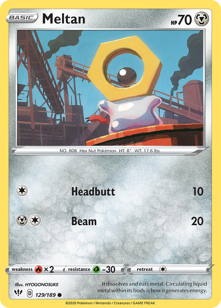 Meltan (129/189) [Sword & Shield: Darkness Ablaze] | Shuffle n Cut Hobbies & Games