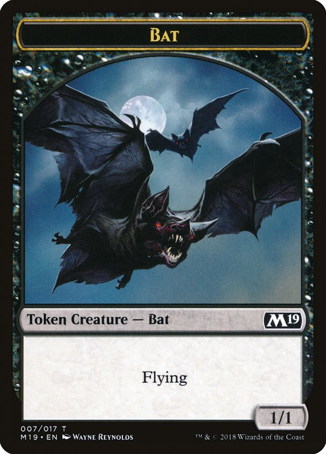 Bat Token [Core Set 2019 Tokens] | Shuffle n Cut Hobbies & Games