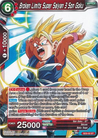 Broken Limits Super Saiyan 3 Son Goku (Starter Deck - The Extreme Evolution) [SD2-02] | Shuffle n Cut Hobbies & Games