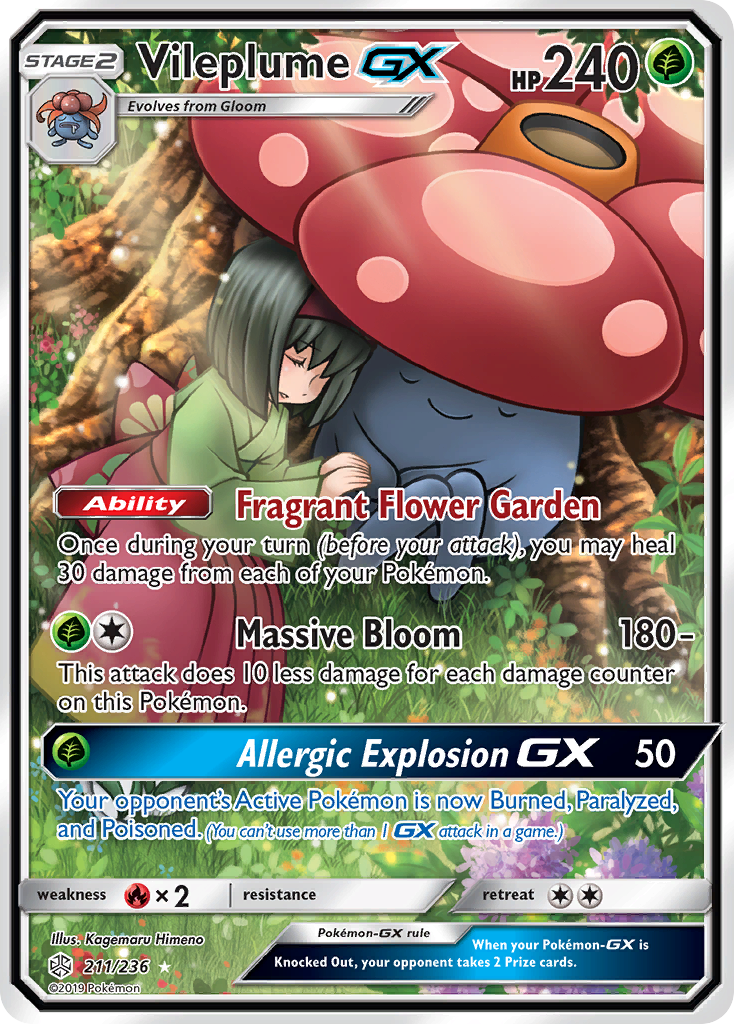 Vileplume GX (211/236) [Sun & Moon: Cosmic Eclipse] | Shuffle n Cut Hobbies & Games