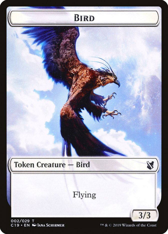 Bird Token (002/029) [Commander 2019 Tokens] | Shuffle n Cut Hobbies & Games