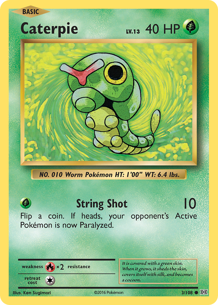 Caterpie (3/108) [XY: Evolutions] | Shuffle n Cut Hobbies & Games