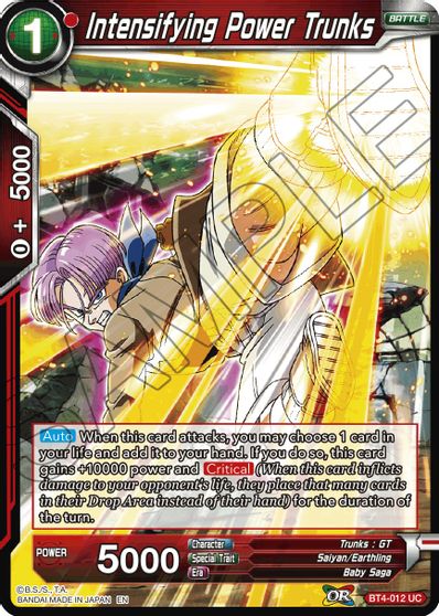 Intensifying Power Trunks (Reprint) (BT4-012) [Battle Evolution Booster] | Shuffle n Cut Hobbies & Games