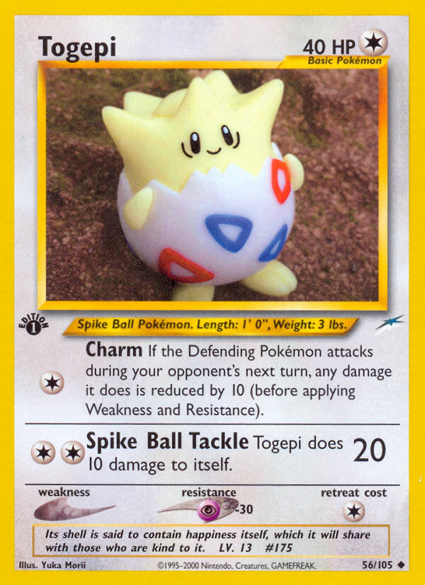 Togepi (56/105) [Neo Destiny 1st Edition] | Shuffle n Cut Hobbies & Games