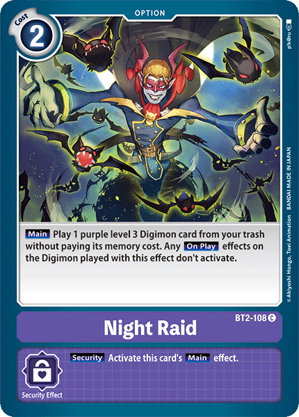 Night Raid [BT2-108] [Release Special Booster Ver.1.0] | Shuffle n Cut Hobbies & Games