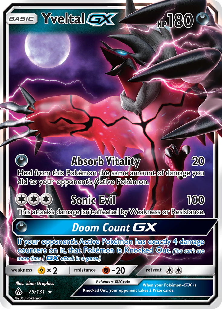 Yveltal GX (79/131) [Sun & Moon: Forbidden Light] | Shuffle n Cut Hobbies & Games