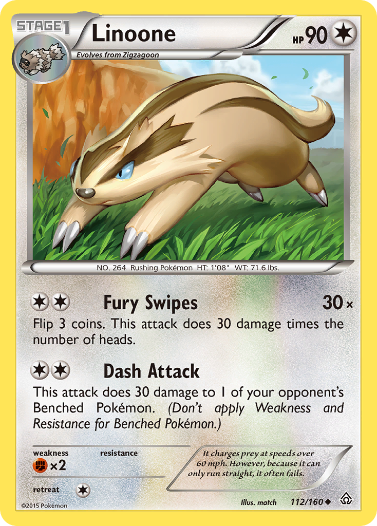 Linoone (112/160) [XY: Primal Clash] | Shuffle n Cut Hobbies & Games