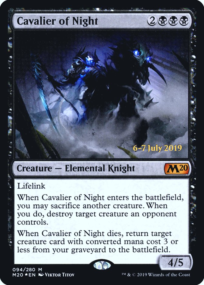 Cavalier of Night [Core Set 2020 Prerelease Promos] | Shuffle n Cut Hobbies & Games