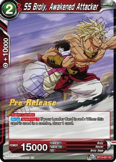 SS Broly, Awakened Attacker (BT15-021) [Saiyan Showdown Prerelease Promos] | Shuffle n Cut Hobbies & Games