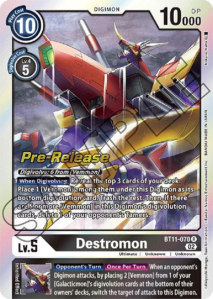 Destromon [BT11-070] [Dimensional Phase Pre-Release Promos] | Shuffle n Cut Hobbies & Games