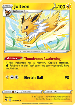 Jolteon (047/185) [Sword & Shield: Vivid Voltage] | Shuffle n Cut Hobbies & Games