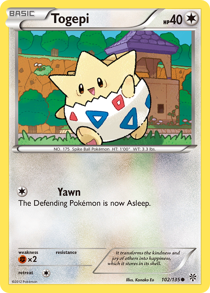 Togepi (102/135) [Black & White: Plasma Storm] | Shuffle n Cut Hobbies & Games