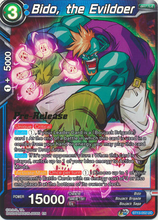 Bido, the Evildoer (BT13-052) [Supreme Rivalry Prerelease Promos] | Shuffle n Cut Hobbies & Games