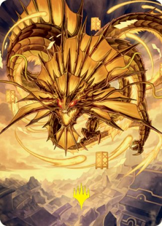 Ao, the Dawn Sky 2 Art Card (Gold-Stamped Signature) [Kamigawa: Neon Dynasty Art Series] | Shuffle n Cut Hobbies & Games