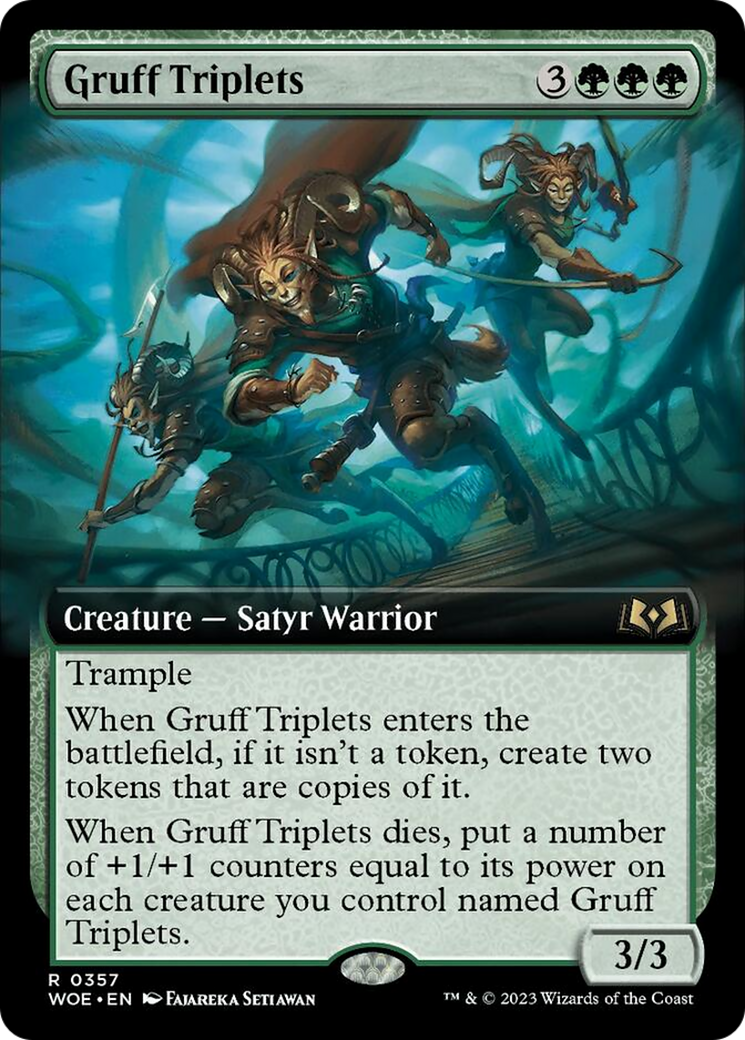 Gruff Triplets (Extended Art) [Wilds of Eldraine] | Shuffle n Cut Hobbies & Games