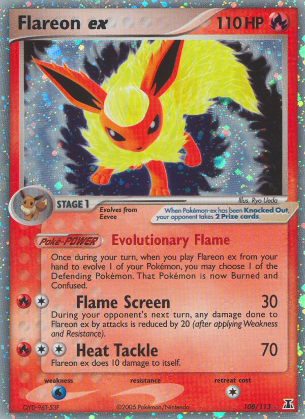 Flareon ex (108/113) [EX: Delta Species] | Shuffle n Cut Hobbies & Games