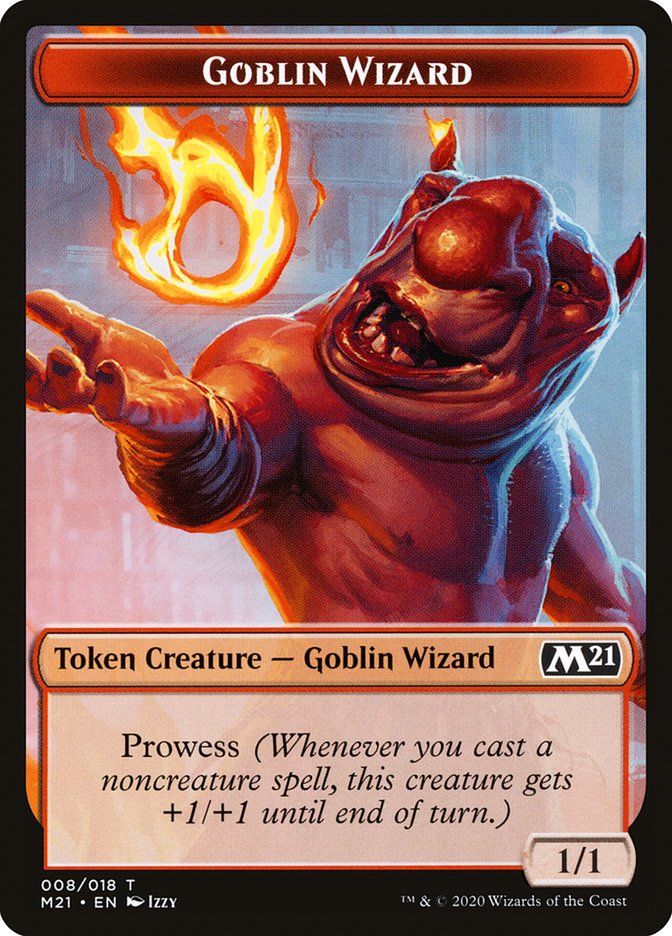 Demon // Goblin Wizard Double-Sided Token [Core Set 2021 Tokens] | Shuffle n Cut Hobbies & Games