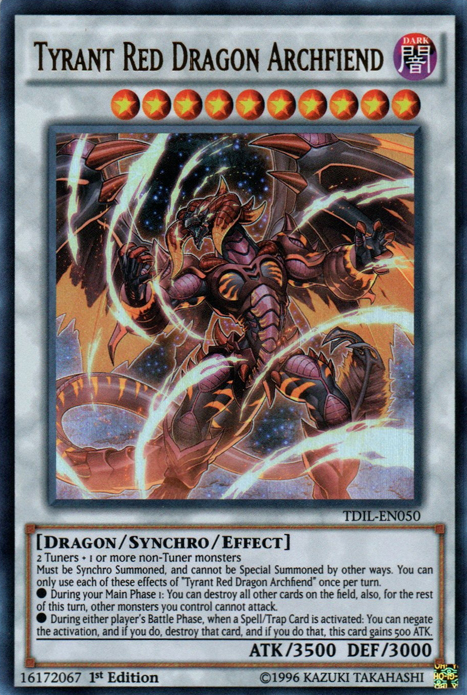 Tyrant Red Dragon Archfiend [TDIL-EN050] Ultra Rare | Shuffle n Cut Hobbies & Games