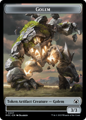 Golem // Clue Double-Sided Token [March of the Machine Commander Tokens] | Shuffle n Cut Hobbies & Games