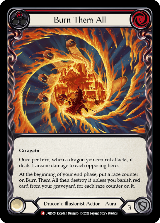 Burn Them All [UPR005] (Uprising)  Rainbow Foil | Shuffle n Cut Hobbies & Games