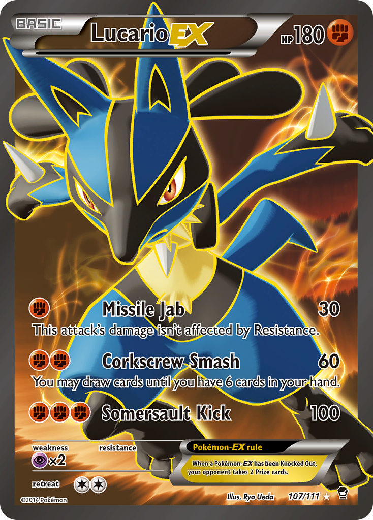 Lucario EX (107/111) [XY: Furious Fists] | Shuffle n Cut Hobbies & Games