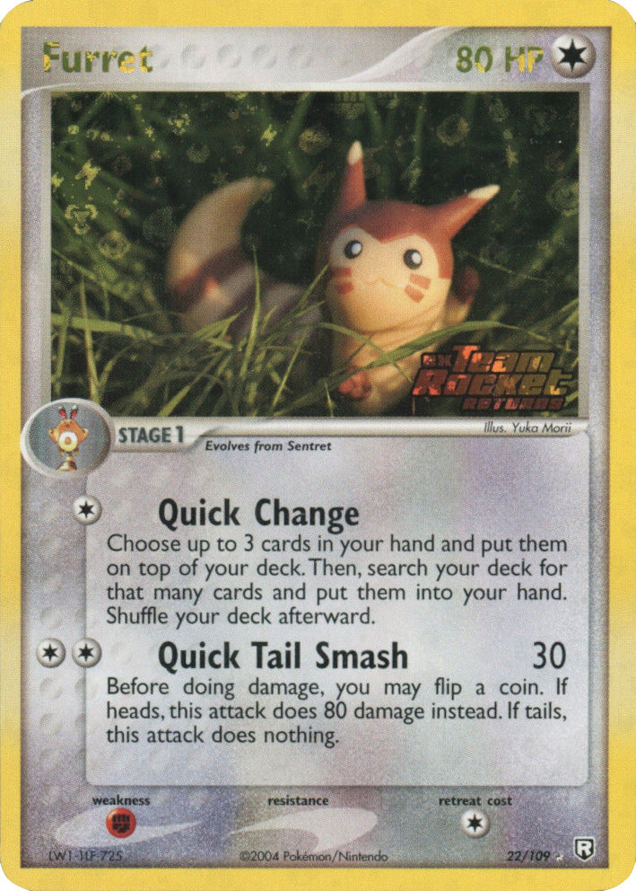 Furret (22/109) (Stamped) [EX: Team Rocket Returns] | Shuffle n Cut Hobbies & Games