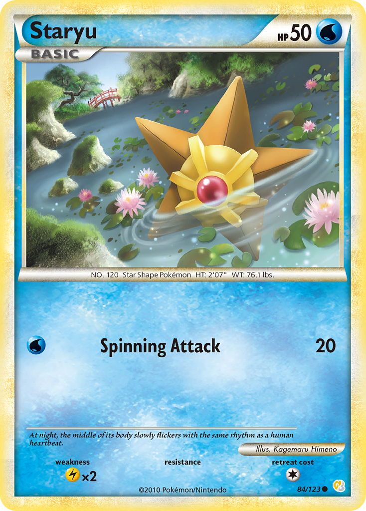 Staryu (84/123) [HeartGold & SoulSilver: Base Set] | Shuffle n Cut Hobbies & Games