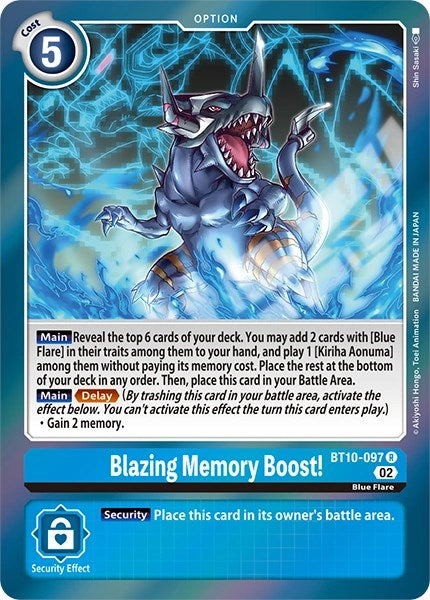 Blazing Memory Boost! [BT10-097] [Revision Pack Cards] | Shuffle n Cut Hobbies & Games