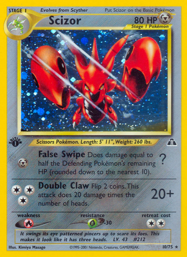 Scizor (10/75) [Neo Discovery 1st Edition] | Shuffle n Cut Hobbies & Games