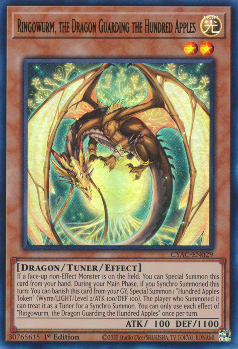 Ringowurm, the Dragon Guarding the Hundred Apples [CYAC-EN029] Ultra Rare | Shuffle n Cut Hobbies & Games