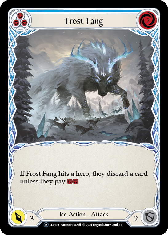 Frost Fang (Blue) [U-ELE150] Unlimited Rainbow Foil | Shuffle n Cut Hobbies & Games
