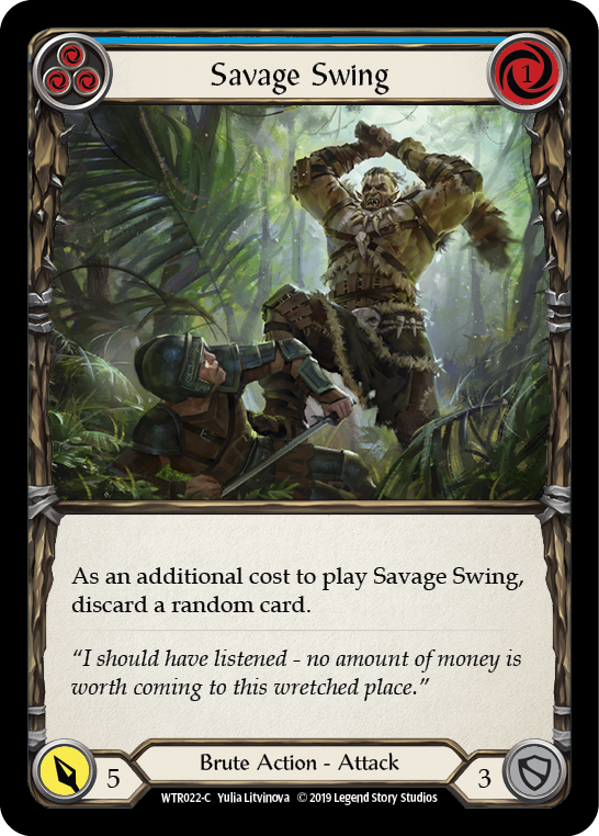 Savage Swing (Blue) [WTR022-C] Alpha Print Normal | Shuffle n Cut Hobbies & Games