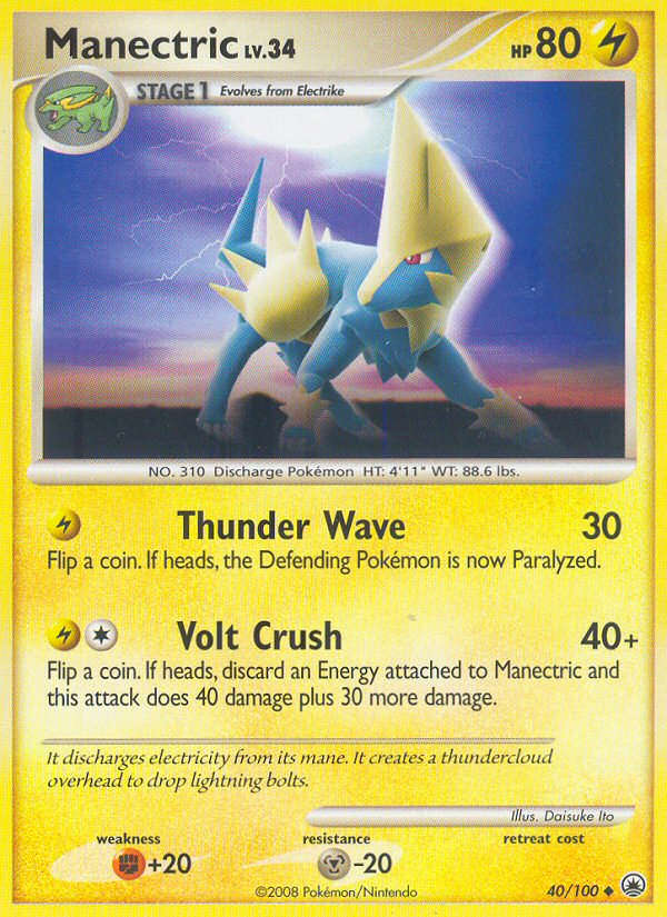 Manectric (40/100) [Diamond & Pearl: Majestic Dawn] | Shuffle n Cut Hobbies & Games