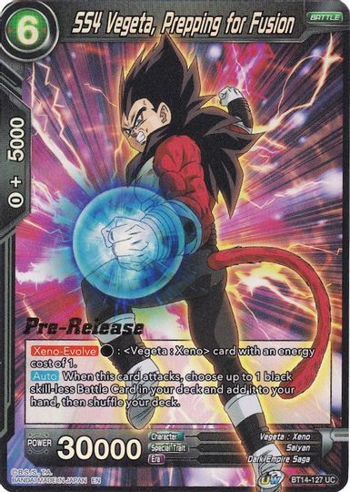 SS4 Vegeta, Prepping for Fusion (BT14-127) [Cross Spirits Prerelease Promos] | Shuffle n Cut Hobbies & Games