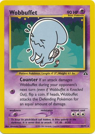 Wobbuffet (35/75) [Neo Discovery Unlimited] | Shuffle n Cut Hobbies & Games