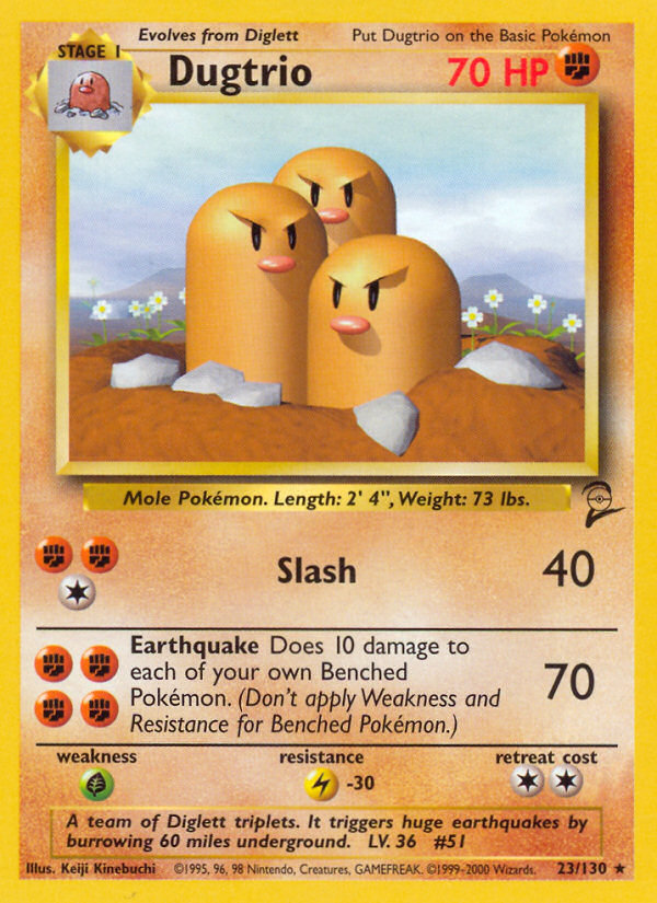 Dugtrio (23/130) [Base Set 2] | Shuffle n Cut Hobbies & Games