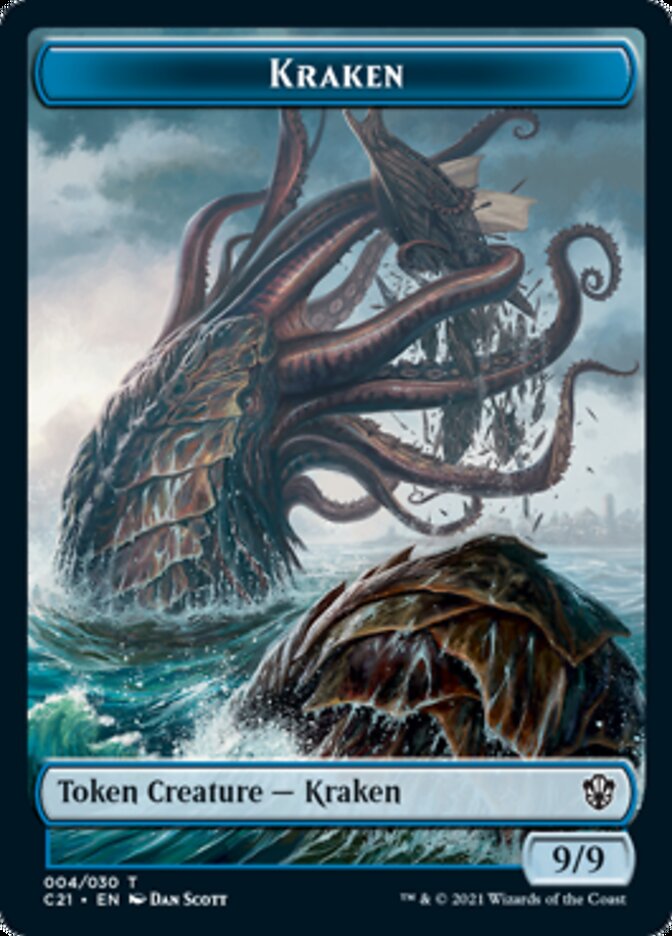 Wurm // Kraken Double-Sided Token [Commander 2021 Tokens] | Shuffle n Cut Hobbies & Games