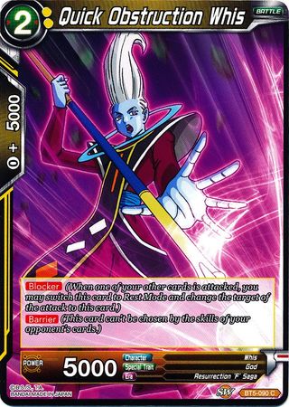 Quick Obstruction Whis (BT5-090) [Miraculous Revival] | Shuffle n Cut Hobbies & Games