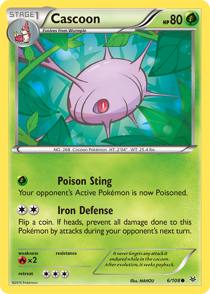 Cascoon (6/108) [XY: Roaring Skies] | Shuffle n Cut Hobbies & Games