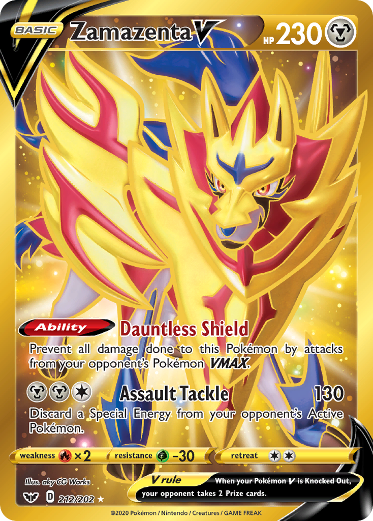 Zamazenta V (212/202) [Sword & Shield: Base Set] | Shuffle n Cut Hobbies & Games