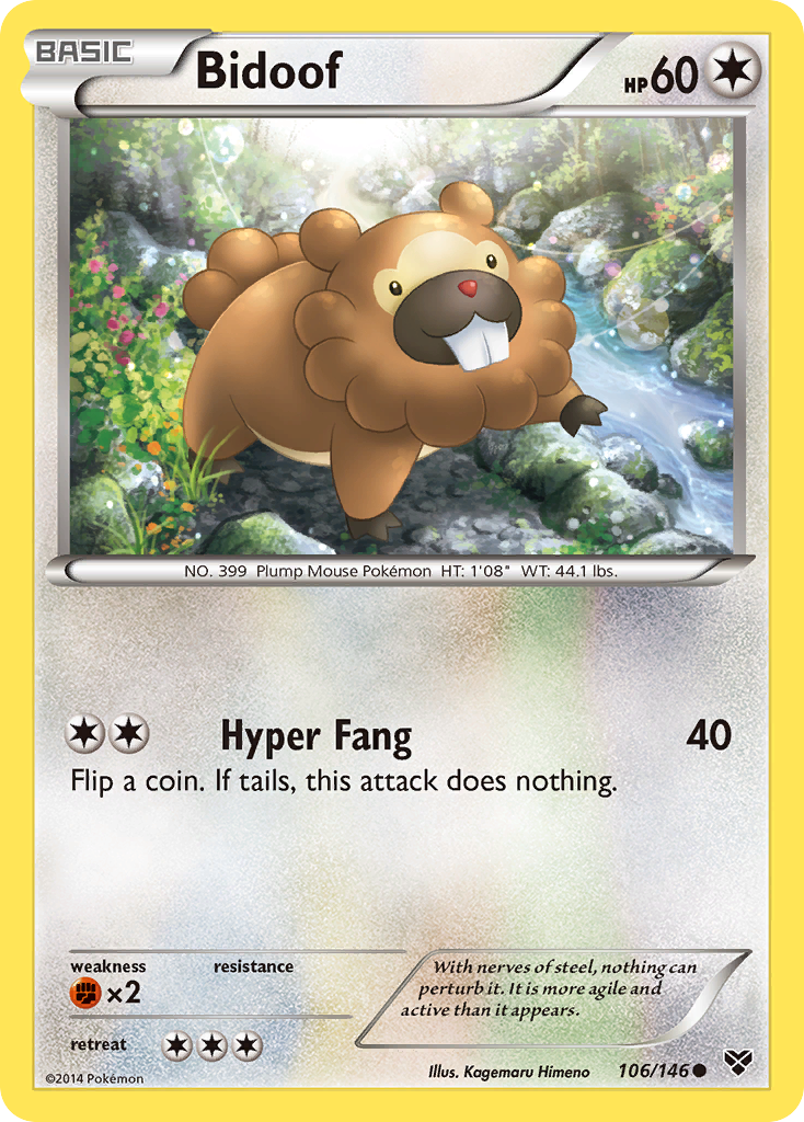 Bidoof (106/146) [XY: Base Set] | Shuffle n Cut Hobbies & Games