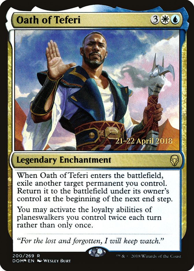 Oath of Teferi [Dominaria Prerelease Promos] | Shuffle n Cut Hobbies & Games